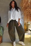 Burlington Stretch Button Pocket Barrel Pant Dark Khaki
